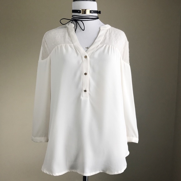 Maeve Tops - Anthropologie Maeve Blouse white Ivory Cream Sz 4